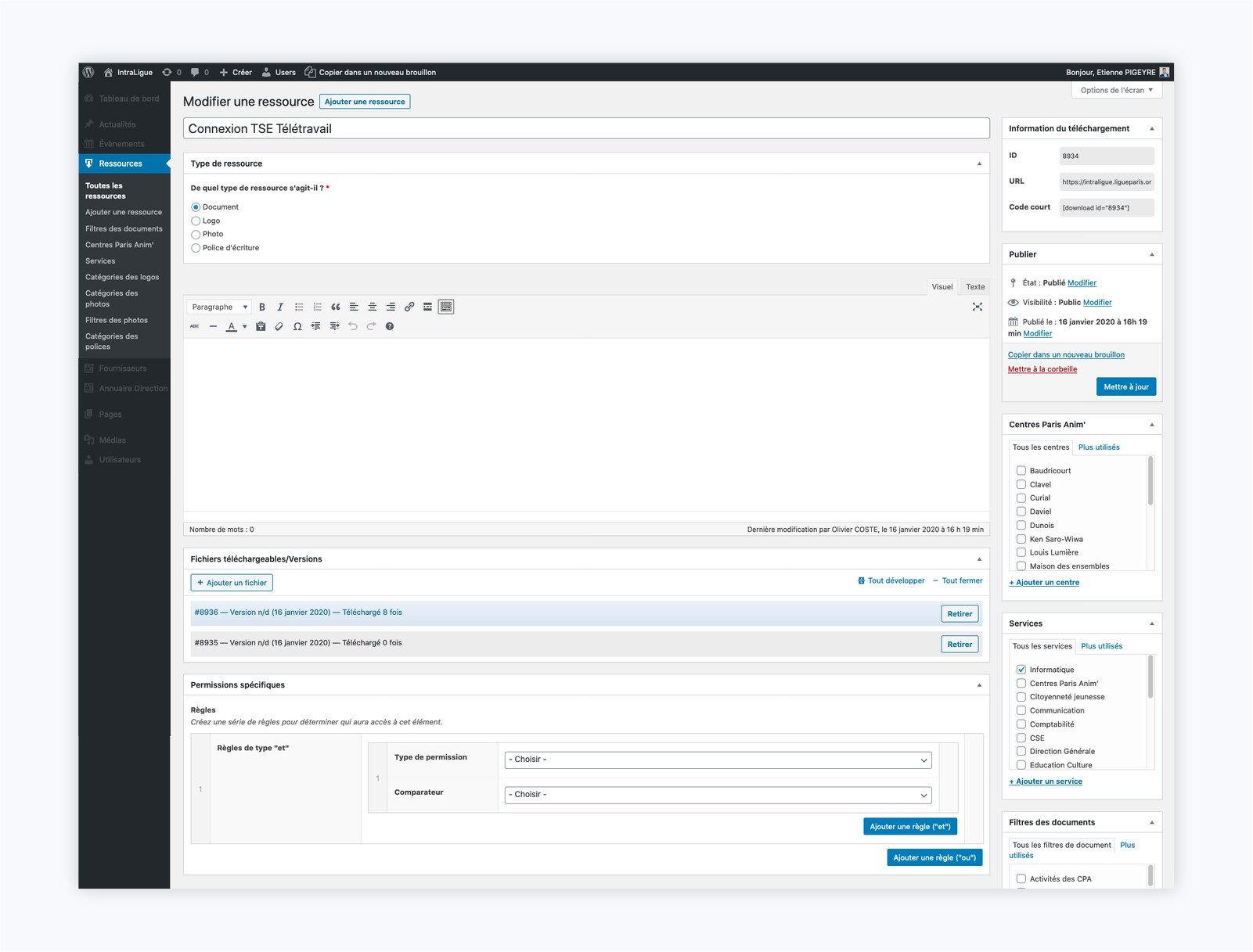 Exemple de création d